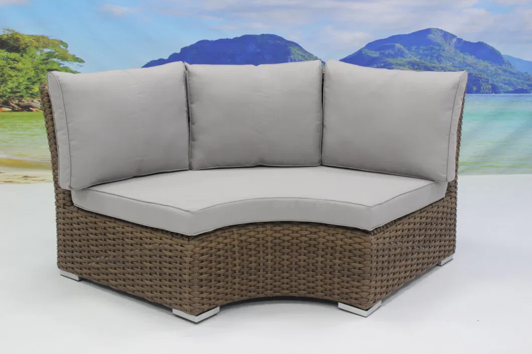 New Patio Garden Furniture Waterproof Hotel Outdoor Corner Sectional Rattan Sofa