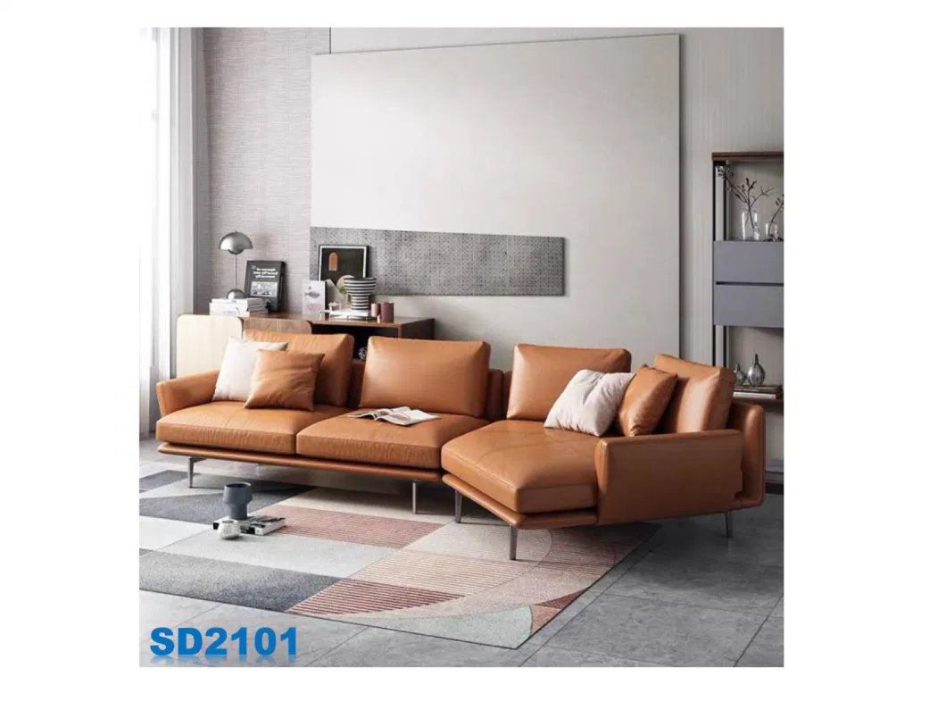 Zode Section Modern Sofa Set Furniture Sectionals Chesterfield Corner L Shaped Living Room PU Leather Sofa